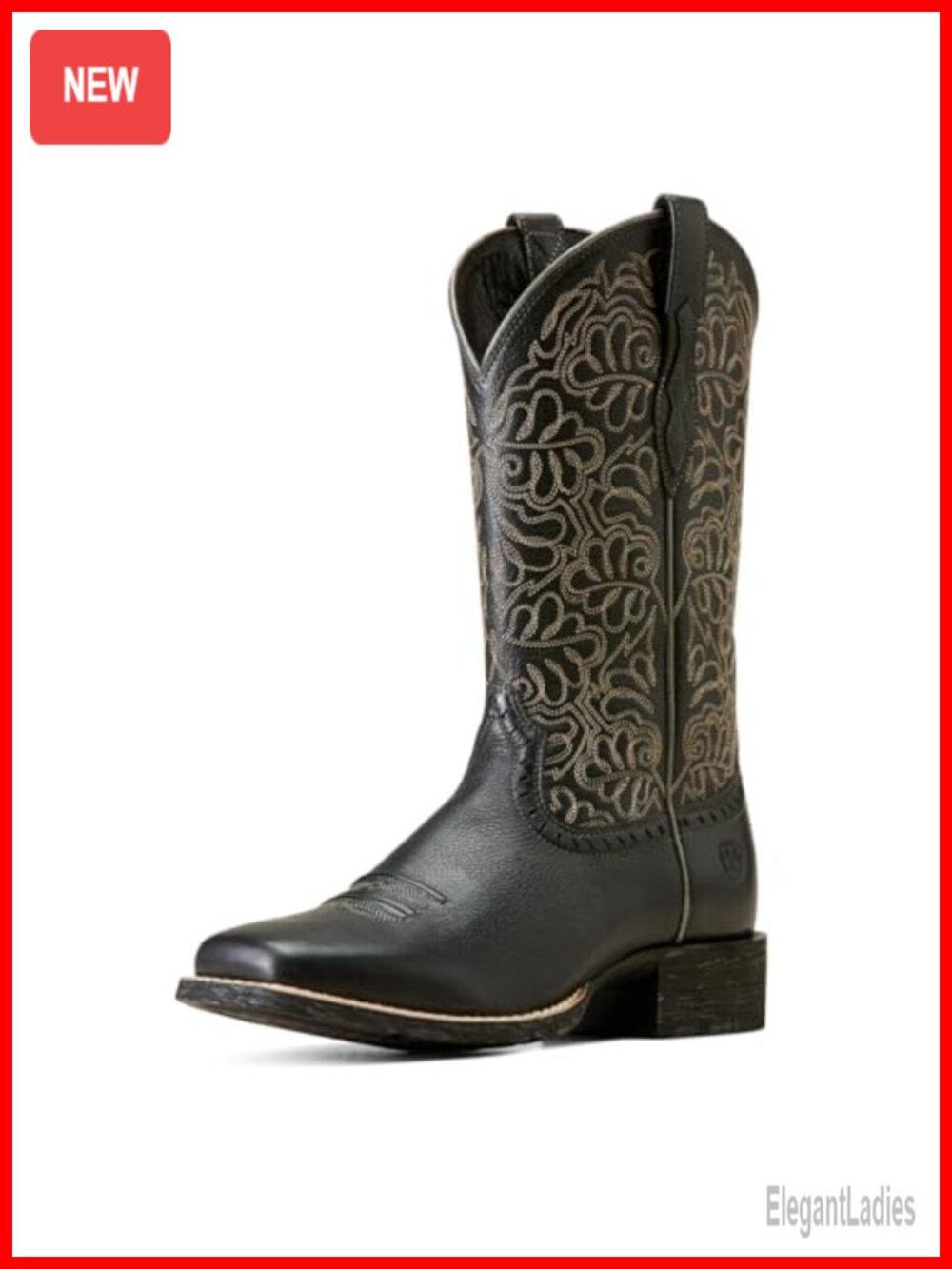 Ariat Western Boot Full-Grain Leather Wide Square Toe Mid-Calf